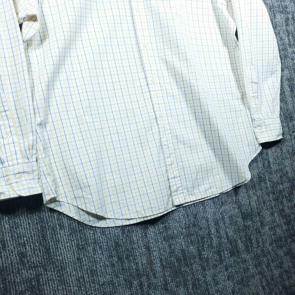 Polo Ralph Lauren Shirt Mens 17.5 36/37 White Blue Check Regent Button Up Pony - Picture 6 of 11
